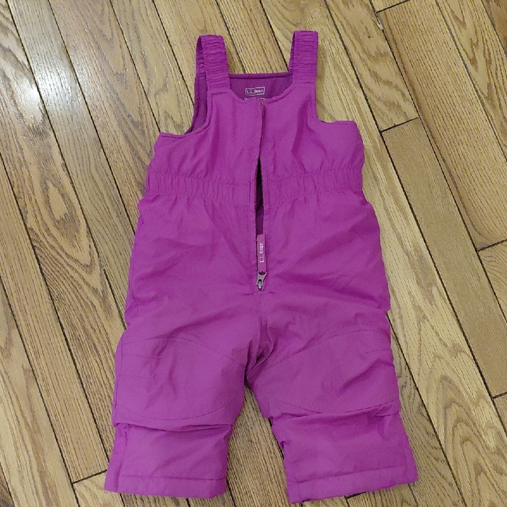 L.L. Bean Pink Snow-Proof Overalls with Insulated Fabric